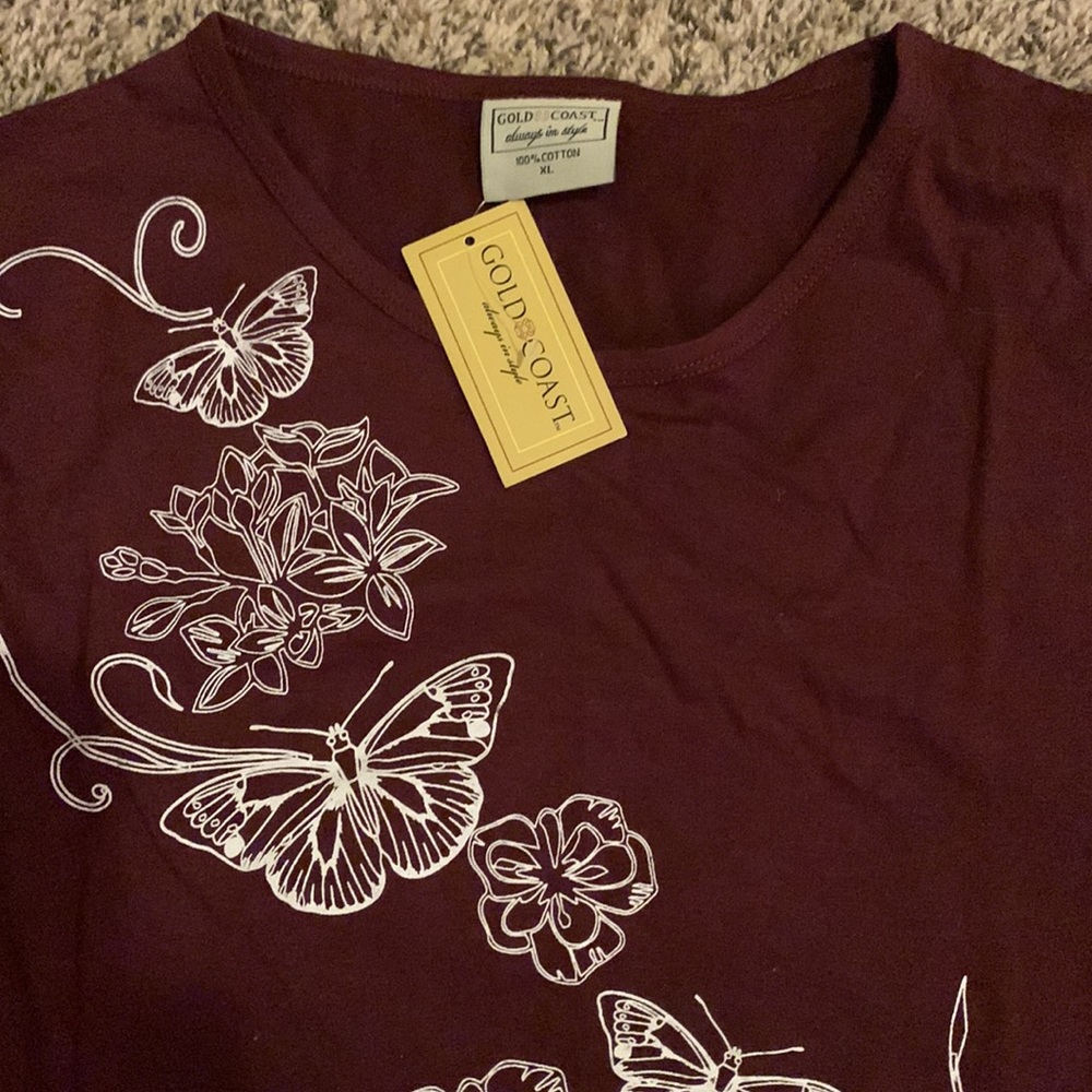 Gold Coast/ 100% cotton /purple/maroon/ long sleeve